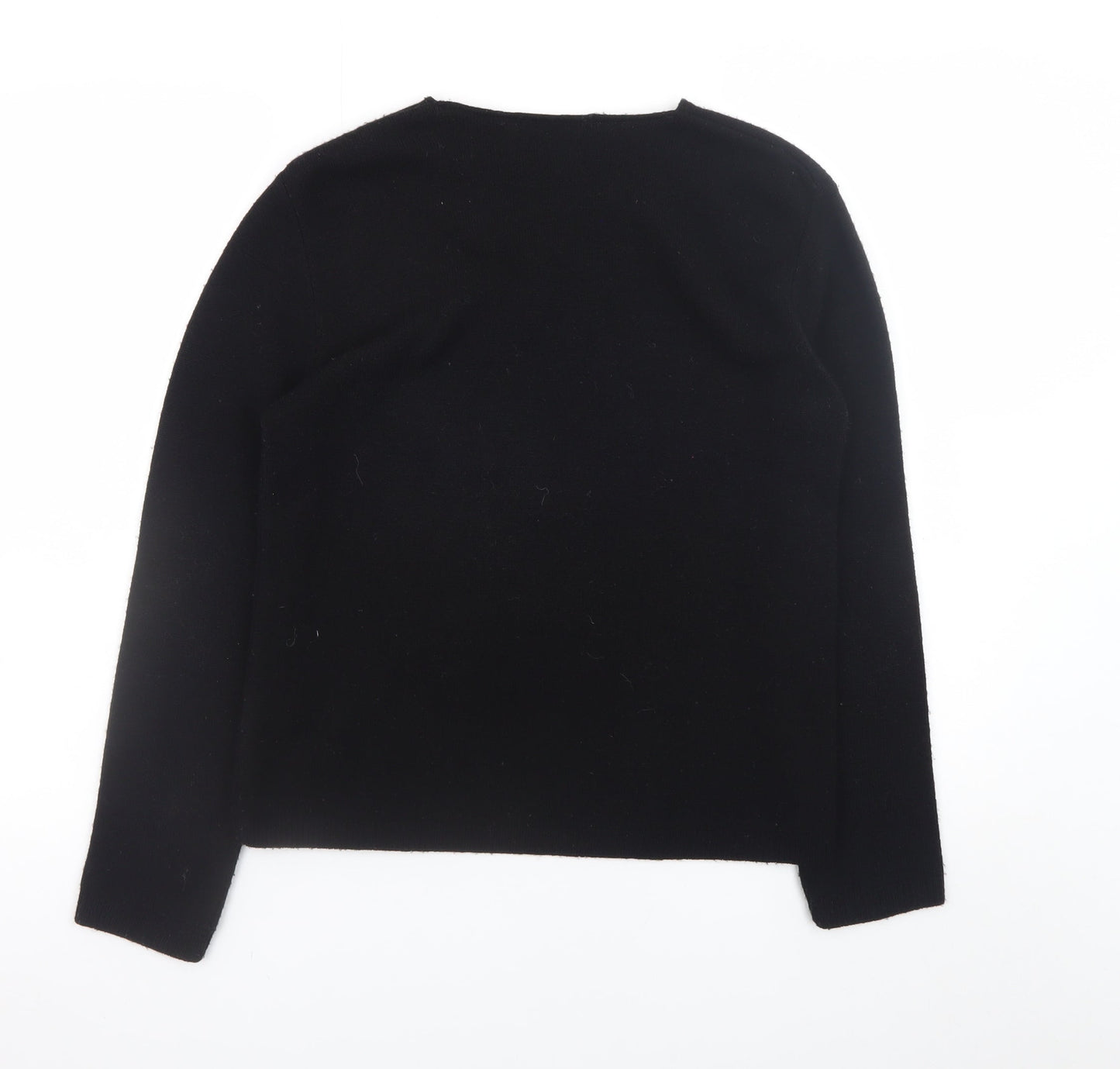 Waves Women’s Black V-Neck Knit Pullover Jumper S