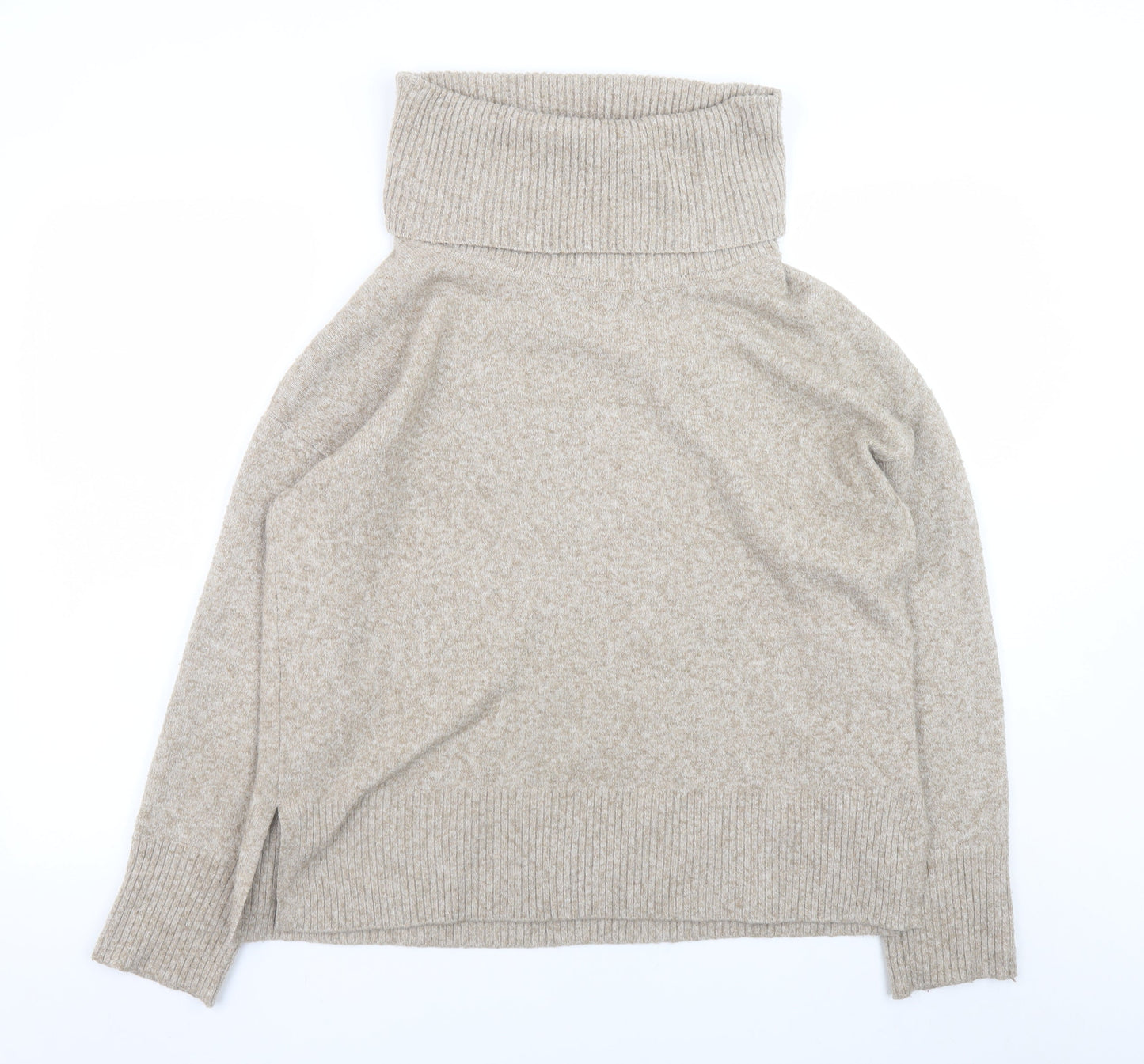 Vero Moda Women’s Beige Roll Neck Knit Jumper Size S