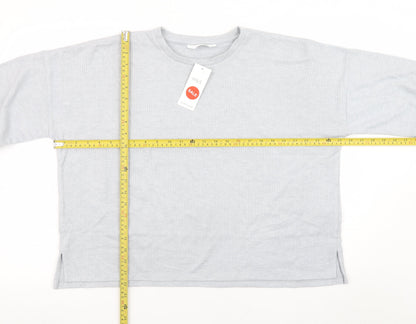 Marks & Spencer Women Grey L Pullover Crew Neck Jumper