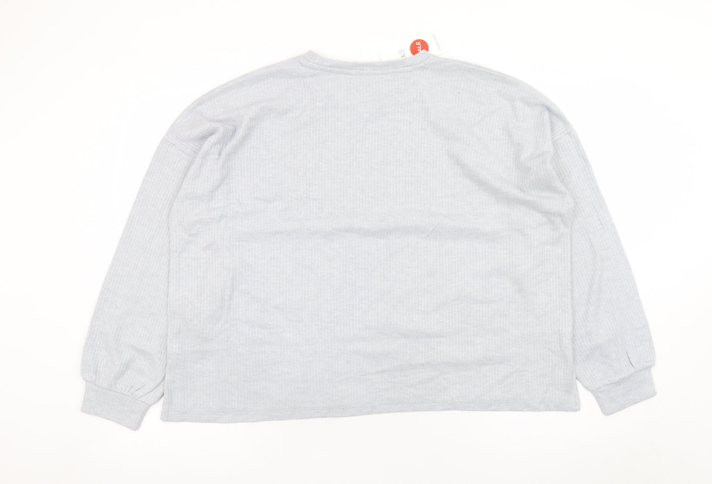 Marks and Spencer Women Grey L Pullover Crew Neck Jumper