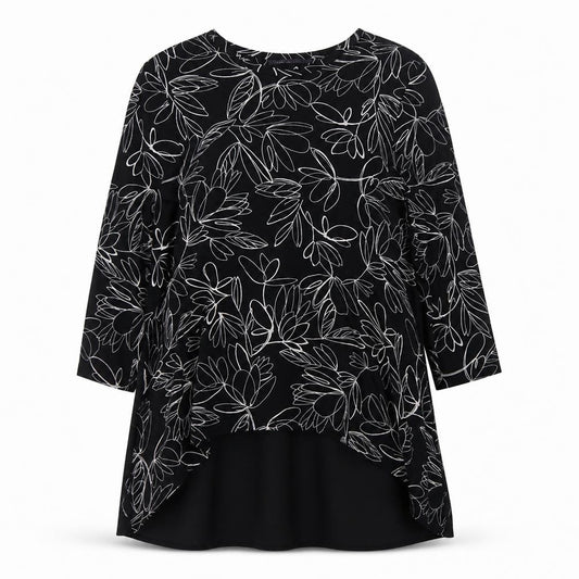 Marks & Spencer Women's Black Floral Hi-Low A-Line Dress Size 8