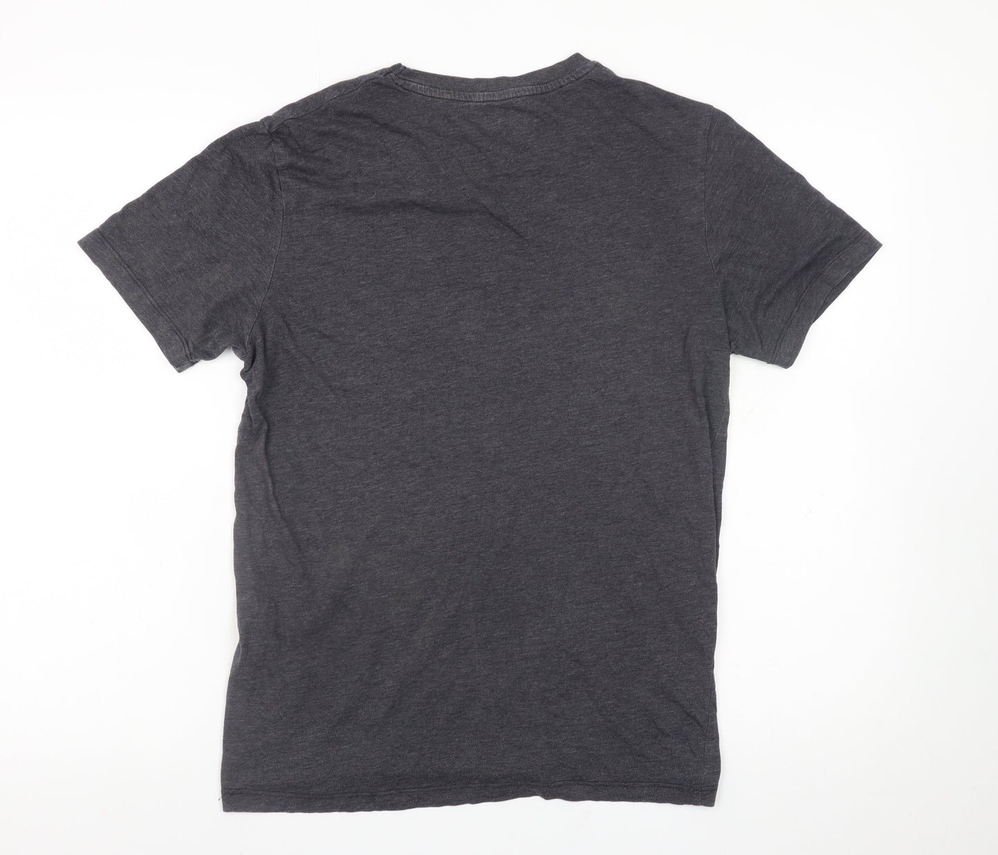 Jack & Jones Men's Grey Graphic Print Cotton Blend T-Shirt Size S