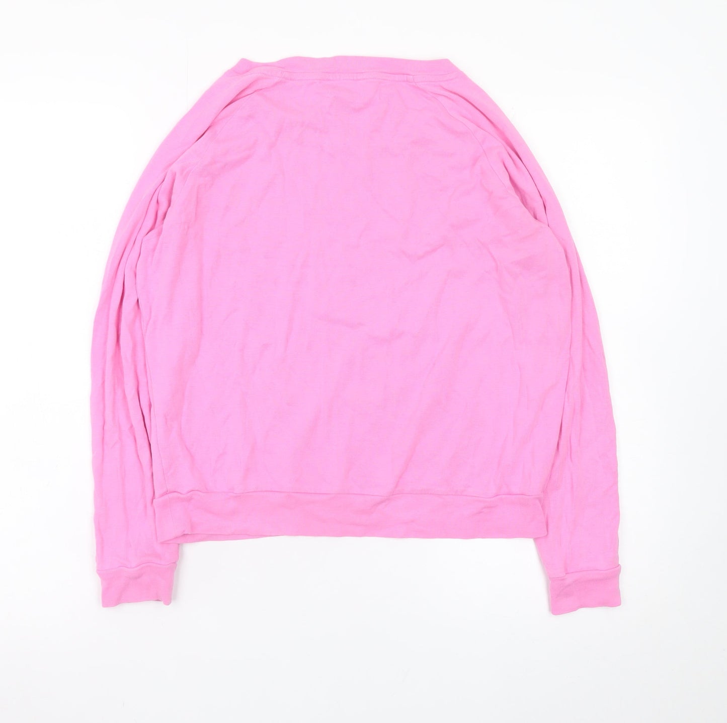 Hush Womens Pink Crew Neck Pullover Sweatshirt XS