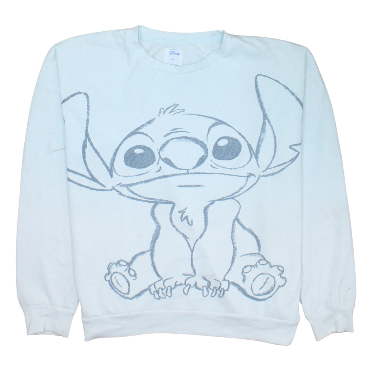 Disney Primark Women's Blue Stitch Sweatshirt Size L Pullover