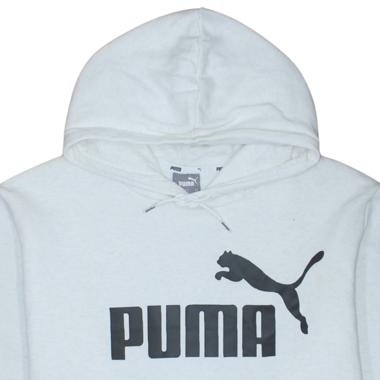 Puma Mens White Pullover Hoodie 2XL Sports Fleece Sweatshirt