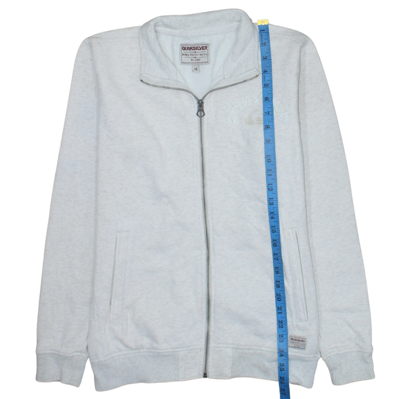 Quiksilver Unisex Grey Size 16 Full Zip Track Jacket