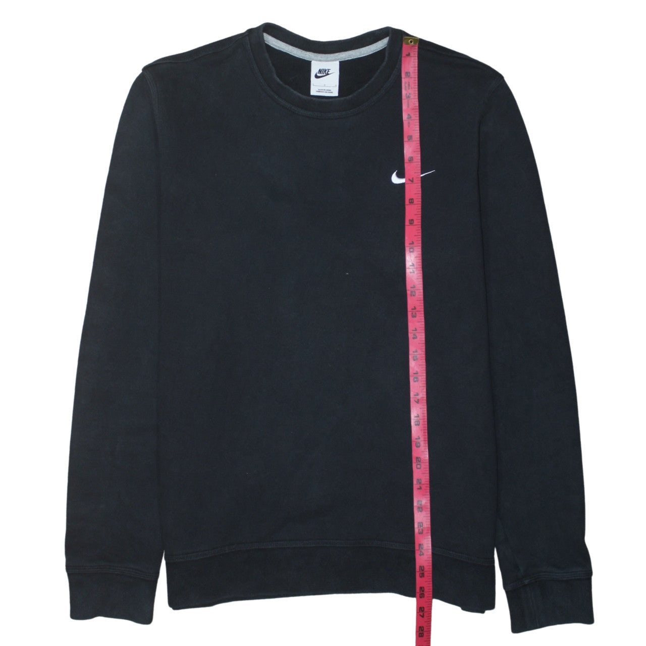 Nike Men's Black Cotton Crew Neck Pullover Sweatshirt L