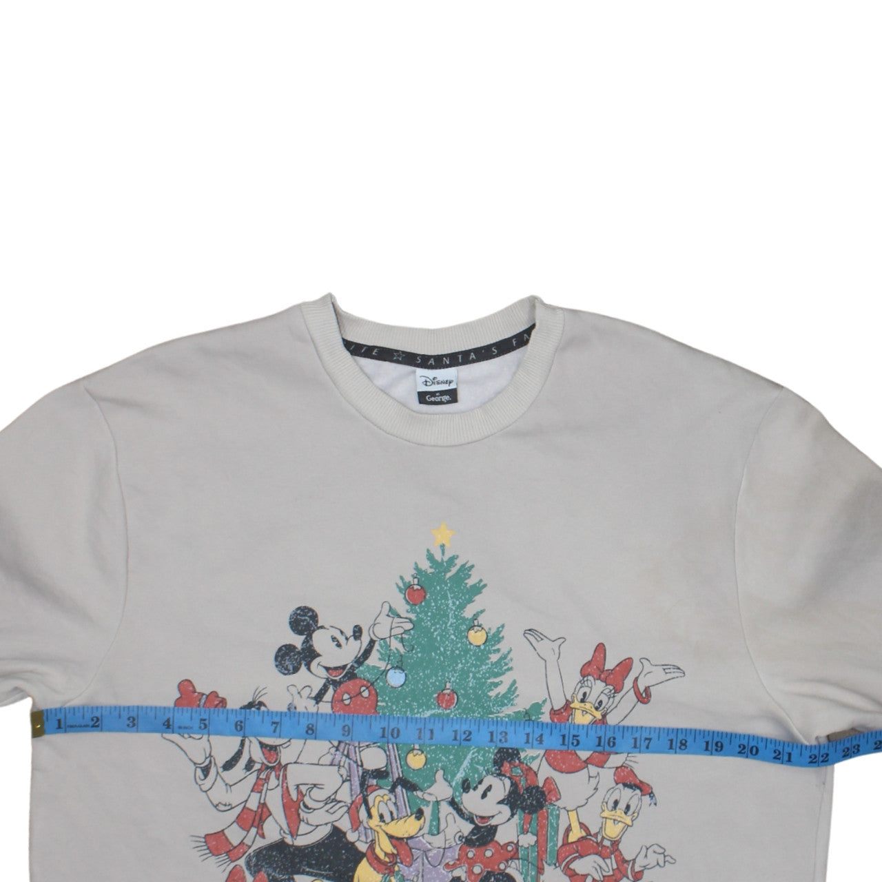 Disney at George Women's Beige Christmas Sweatshirt Size M 12-14