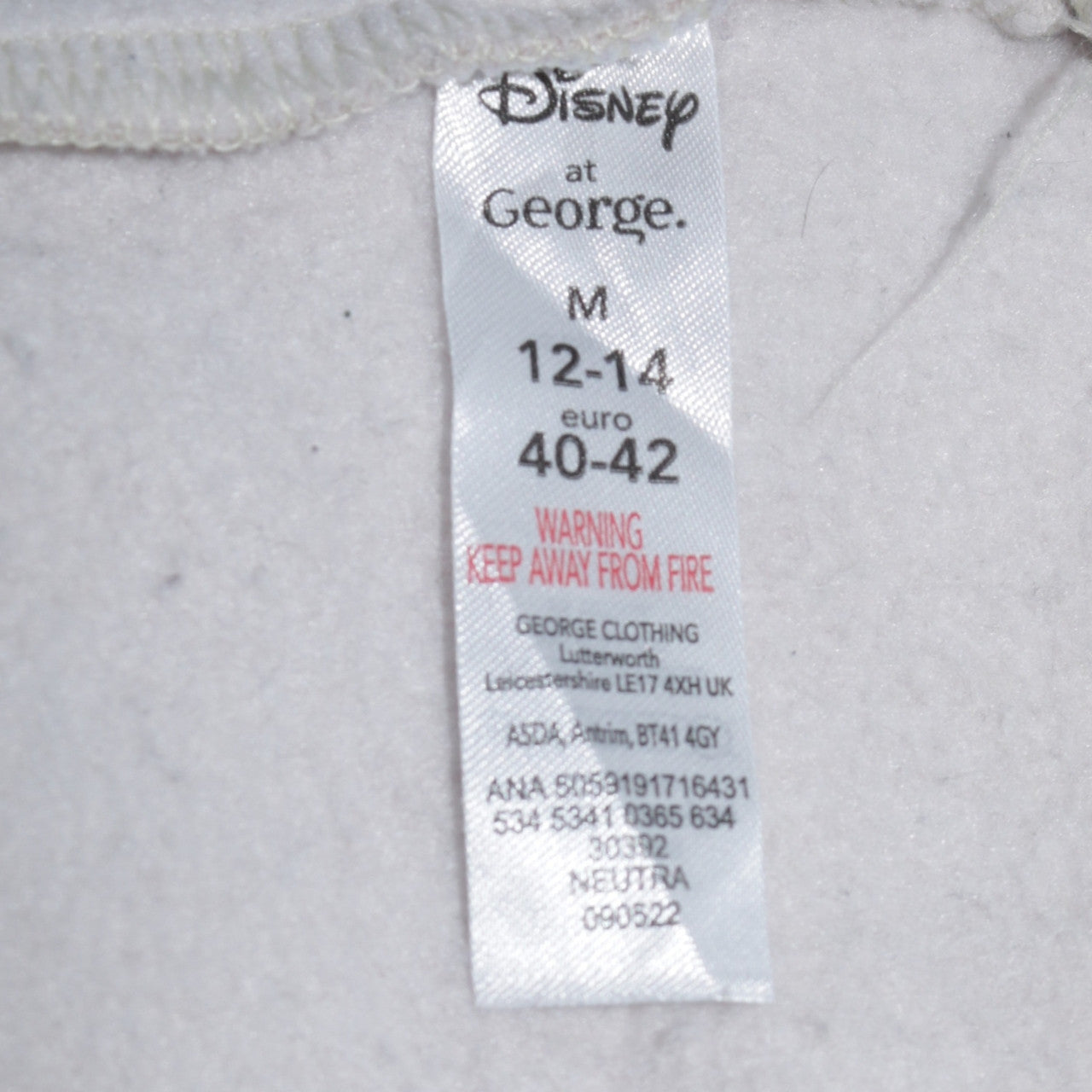 Disney at George Women's Beige Christmas Sweatshirt Size M 12-14