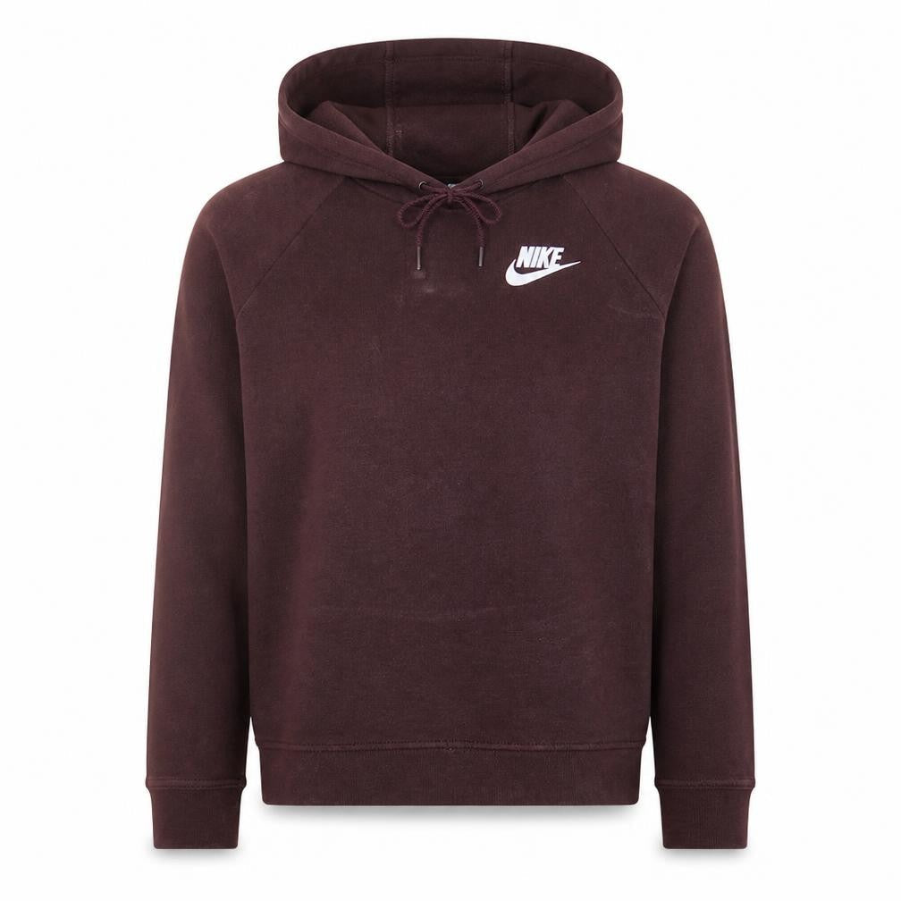 Nike Womens Burgundy Pullover Hoodie Size L Cotton Blend Logo