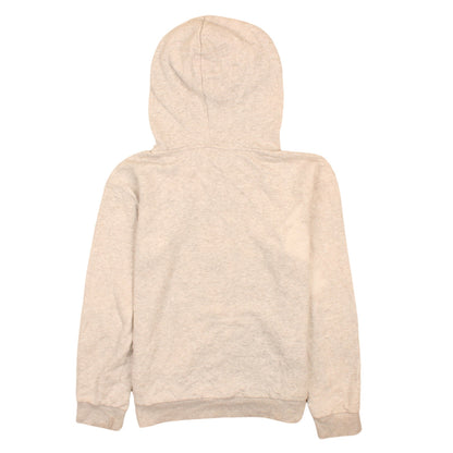 Back view of Puma boys’ beige pullover hoodie, size 16, years logo fleece sweatshirt