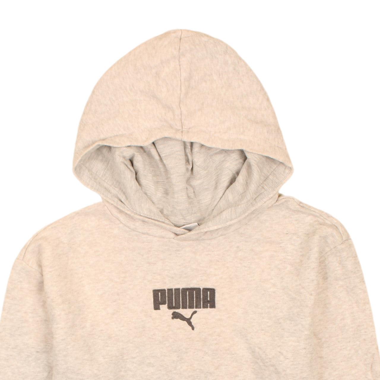 Puma Boys Beige Pullover Hoodie Size 16 Years Logo Fleece Sweatshirt