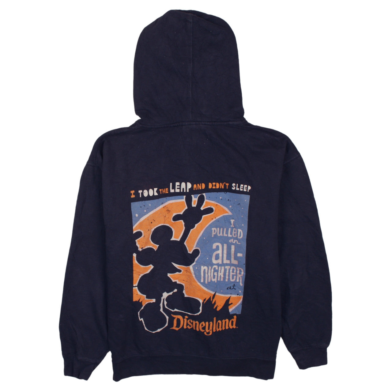 Disney Parks Men's Blue Full Zip Hoodie L Leap Year 2012 Mickey Mouse