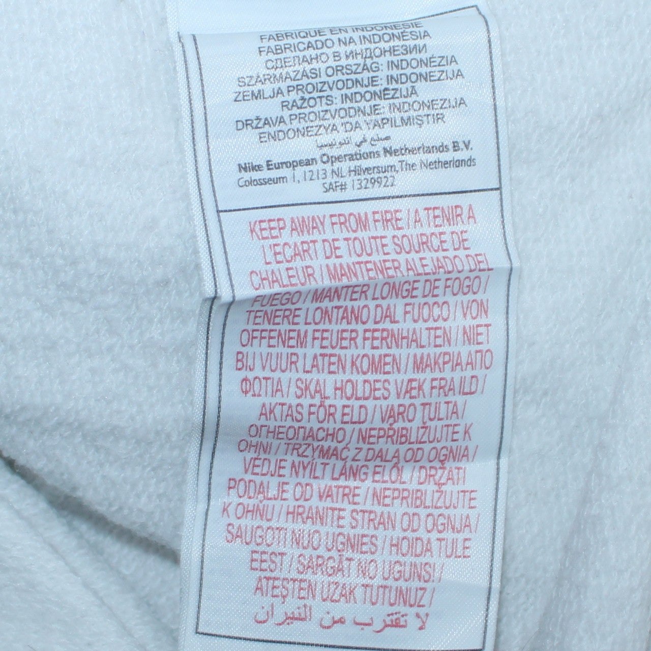 Nike Girls White 1/4 Zip Fleece Sweatshirt Size L 14-16 Sports Pullover