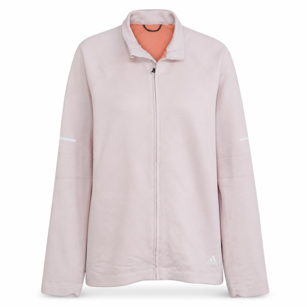 Adidas Womens Pink Medium Running Track Jacket Full Zip Lightweight