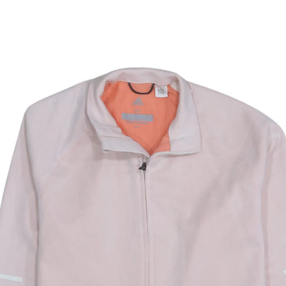 Additional view of Adidas women’s pink medium running track jacket full zip lightweight