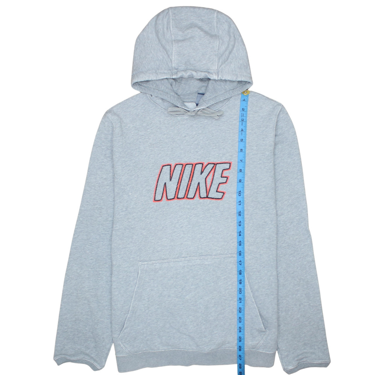 Nike Men's Grey Pullover Hoodie L Embroidered Logo Sportswear
