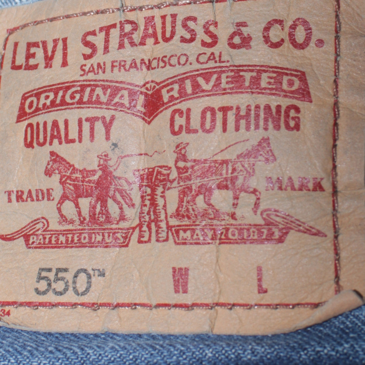 Levi's Men's Blue 550 Relaxed Fit Denim Jeans W46 L32 Straight Leg