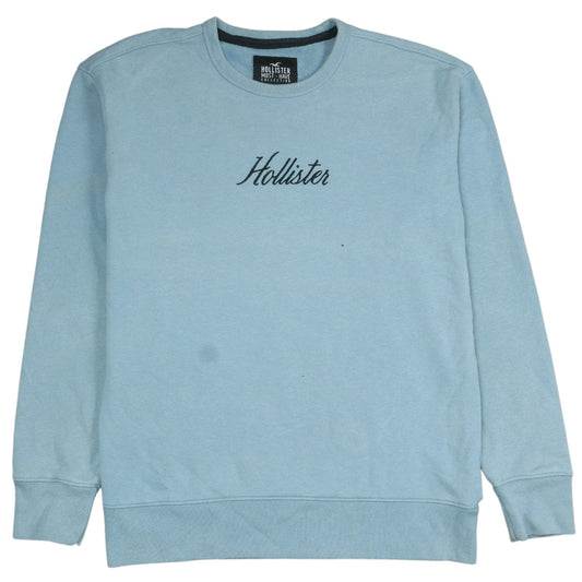 Hollister Men’s Blue Crew Neck Pullover Sweatshirt Size M