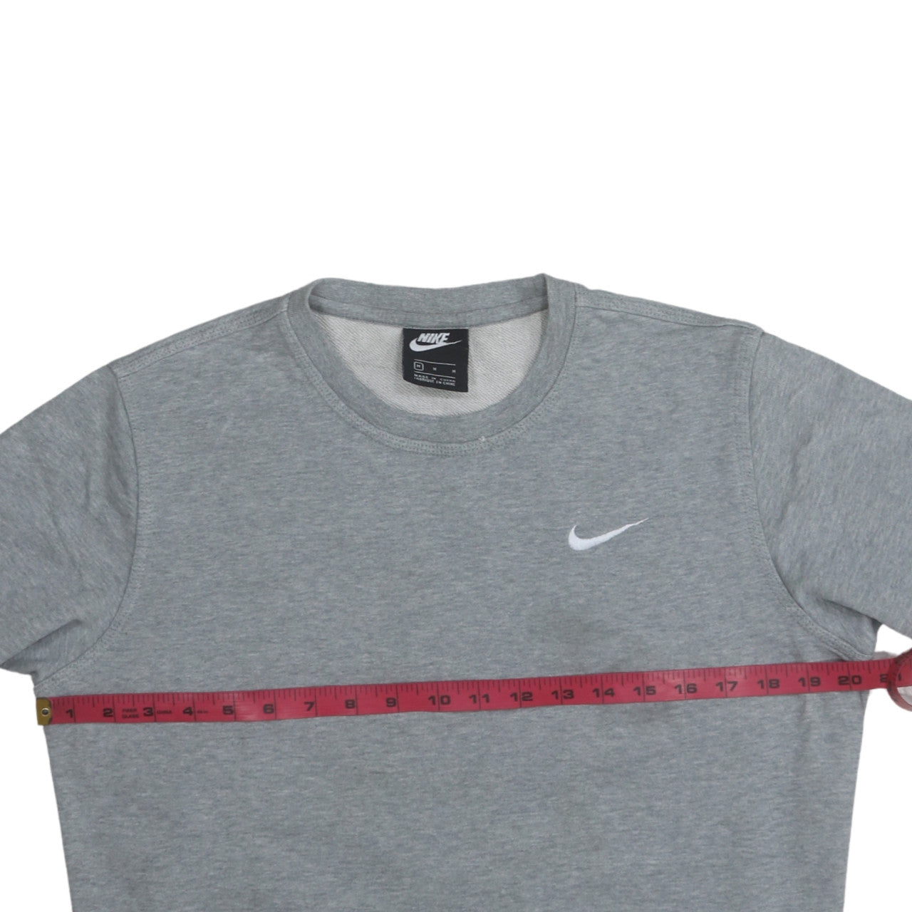 Nike Men's Grey Crew Neck Logo Sweatshirt M Regular Fit
