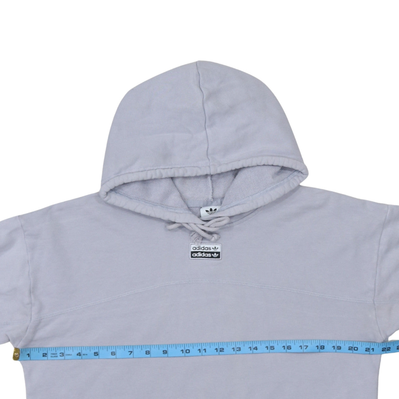 Adidas Womens Grey Cropped Pullover Hoodie Size 12