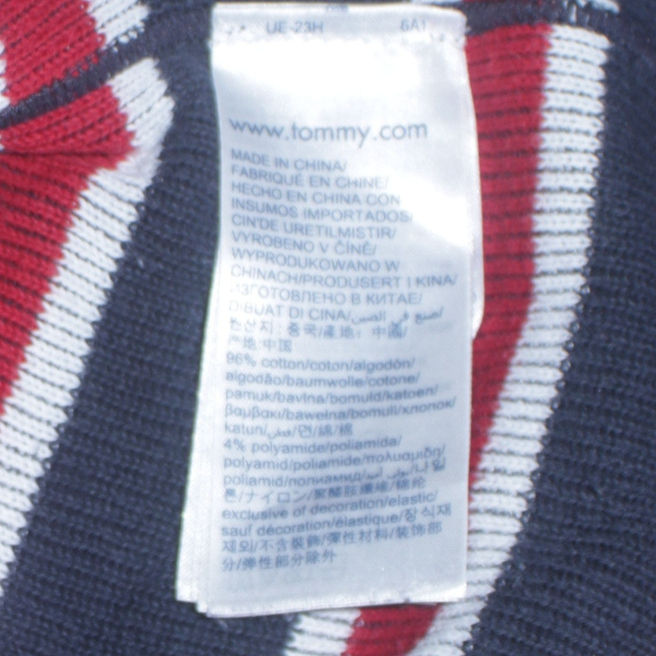 Tommy Hilfiger Women's Blue Crew Neck Cotton Pullover Jumper Size L