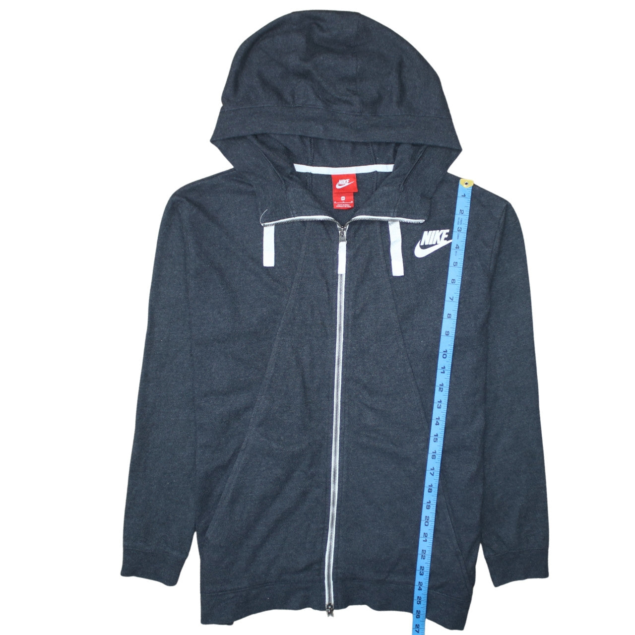 Nike Men's Grey Full Zip Hoodie Medium Regular Fit Sportswear