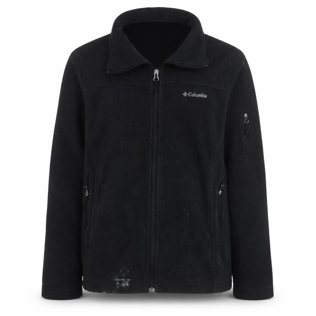 Columbia Men's Black Fleece Full Zip Jacket Size S Outdoor