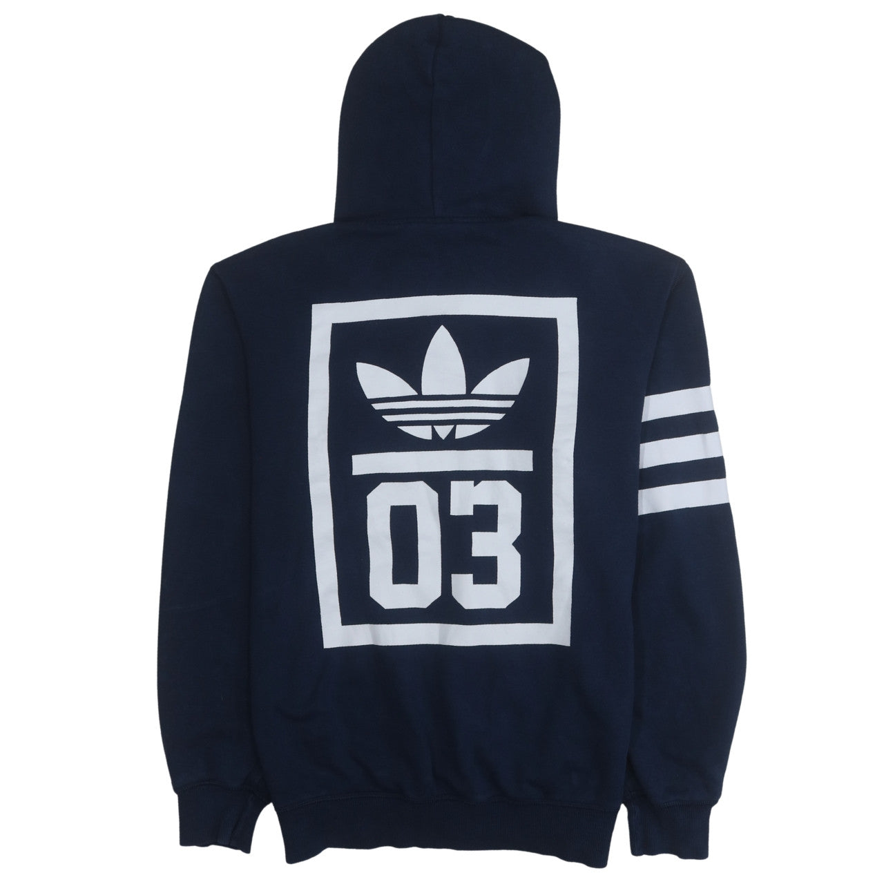 Adidas Men's Blue Full Zip Hoodie Size M Logo Sportswear