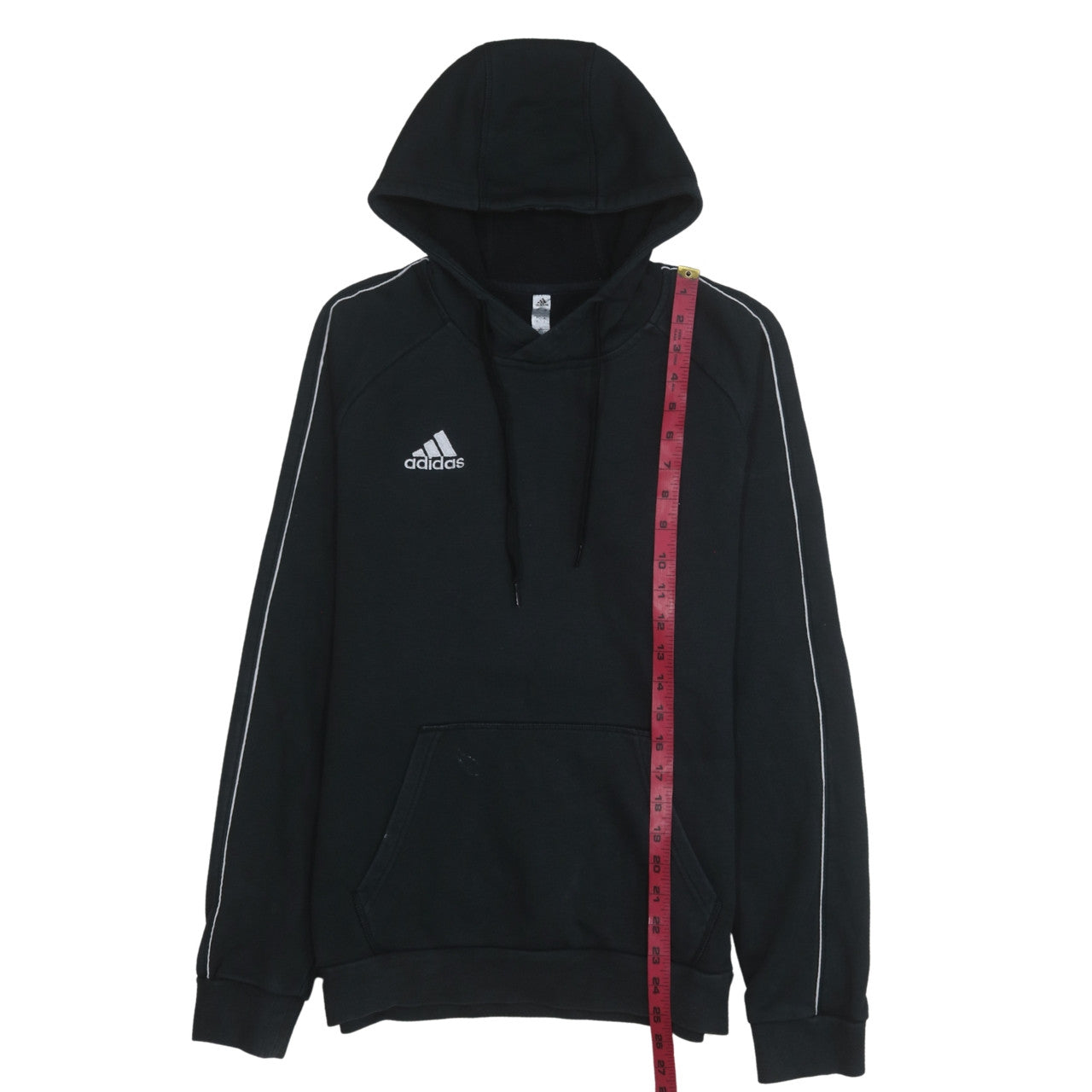 Adidas Men's Black Pullover Hoodie Size S Hooded Fleece Sweatshirt