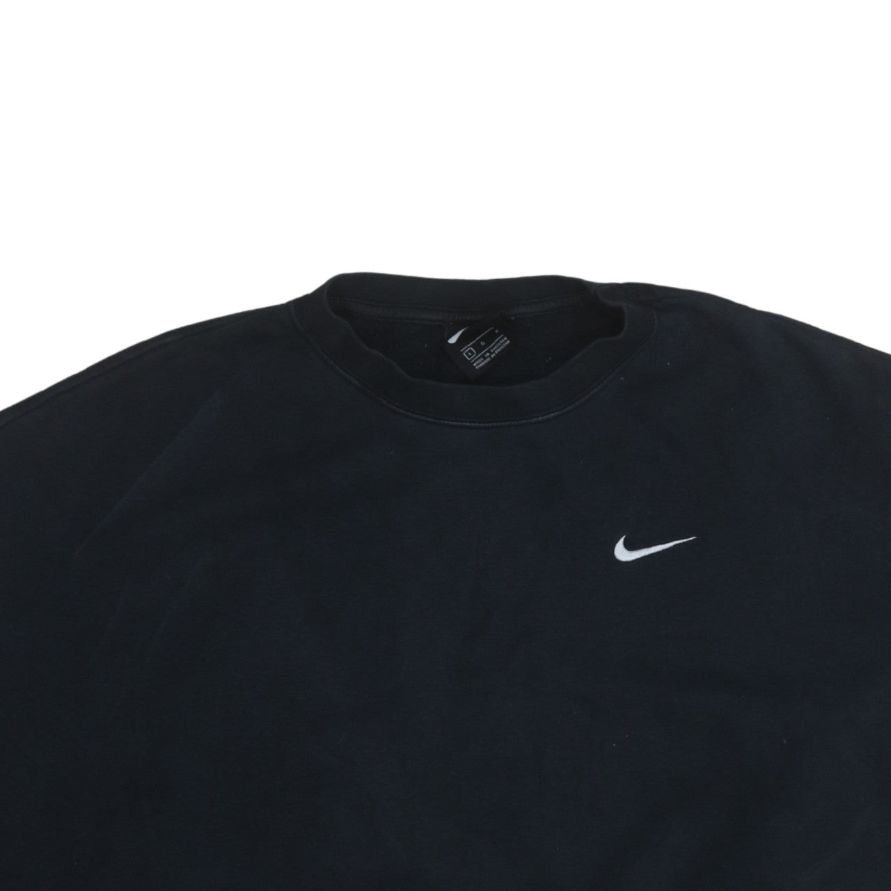 Nike Women Black L Pullover Sweatshirt Logo Cotton Blend
