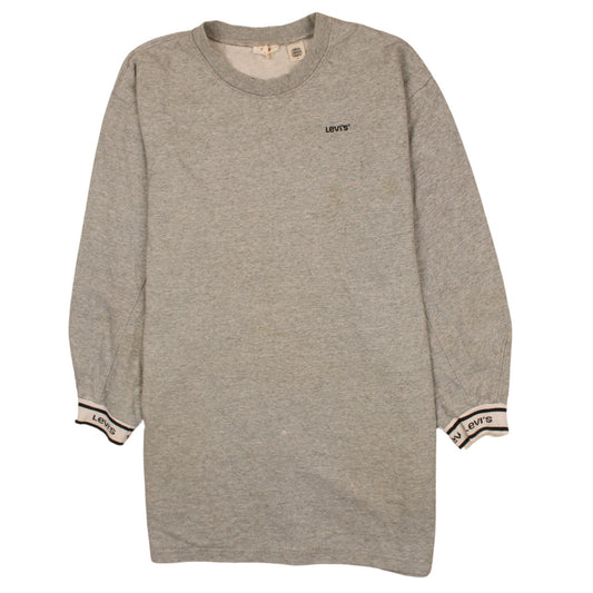 Levi's Women's Grey Long Sleeve T-Shirt Dress L Casual Jersey