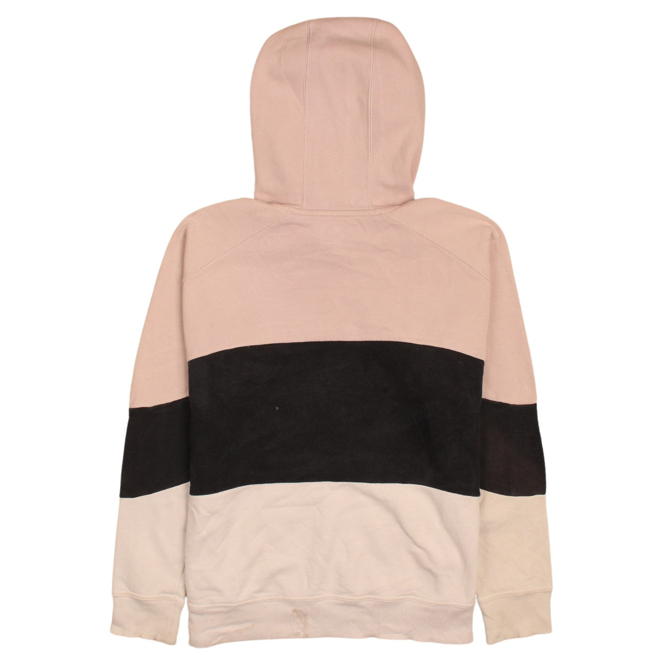 Under Armour Womens Beige Black Colourblock Pullover Hoodie Size M