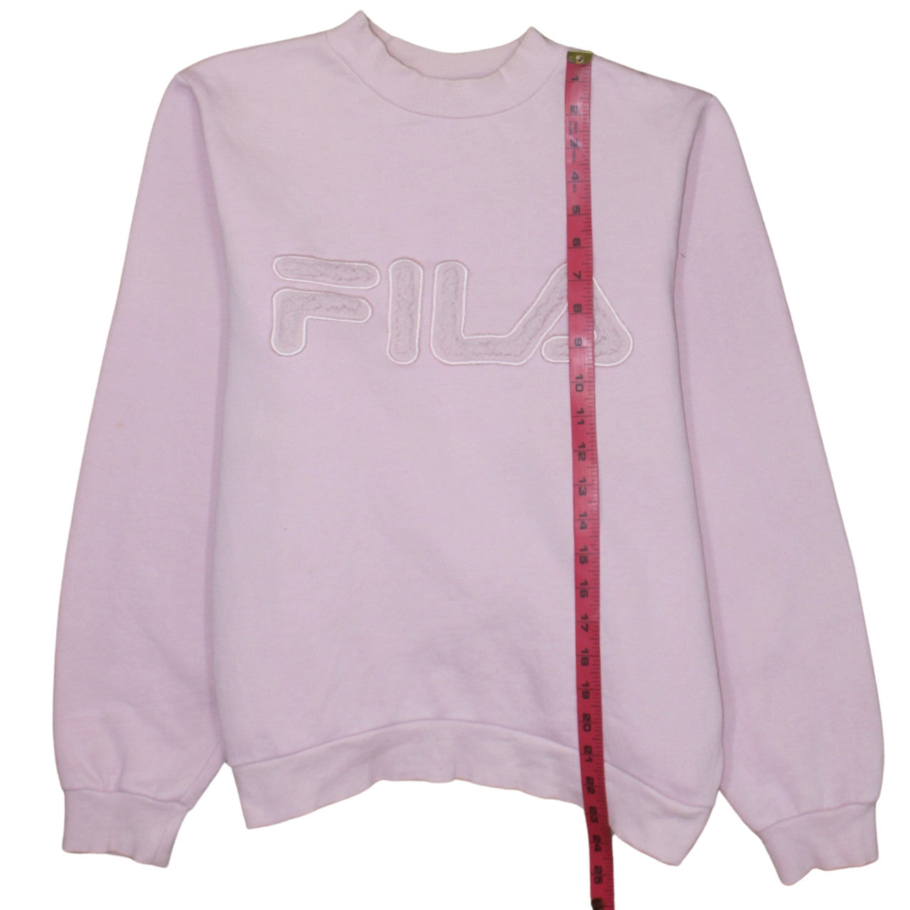 FILA Womens Pink Crew Neck Pullover Sweatshirt XL Cotton Blend