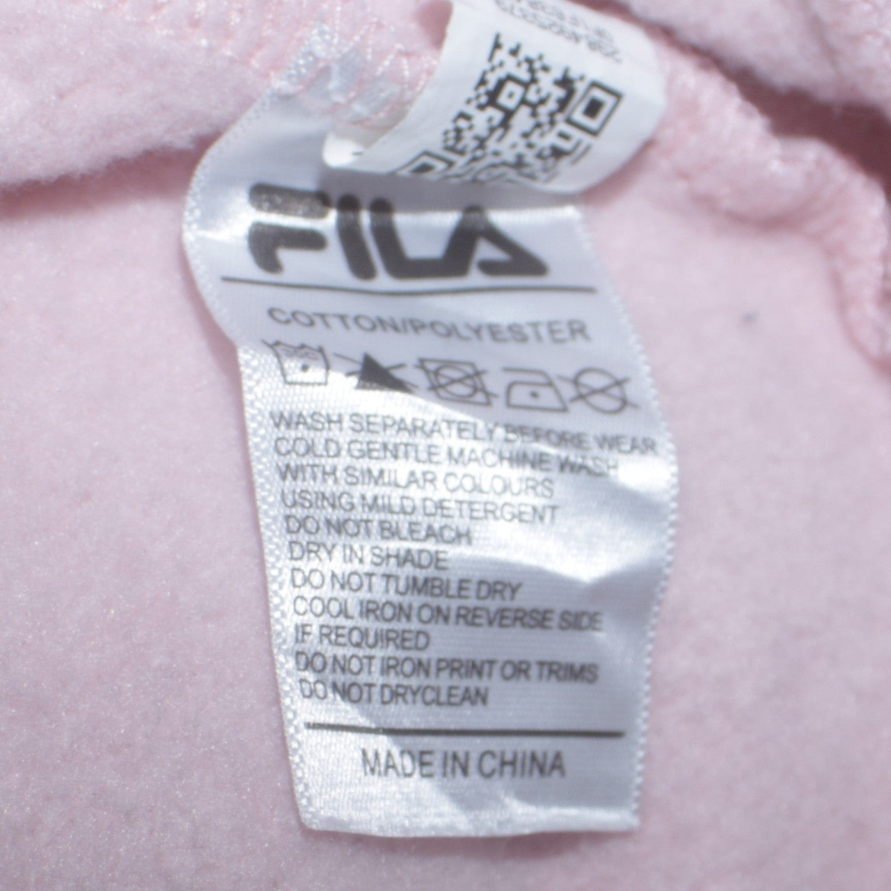 FILA Womens Pink Crew Neck Pullover Sweatshirt XL Cotton Blend