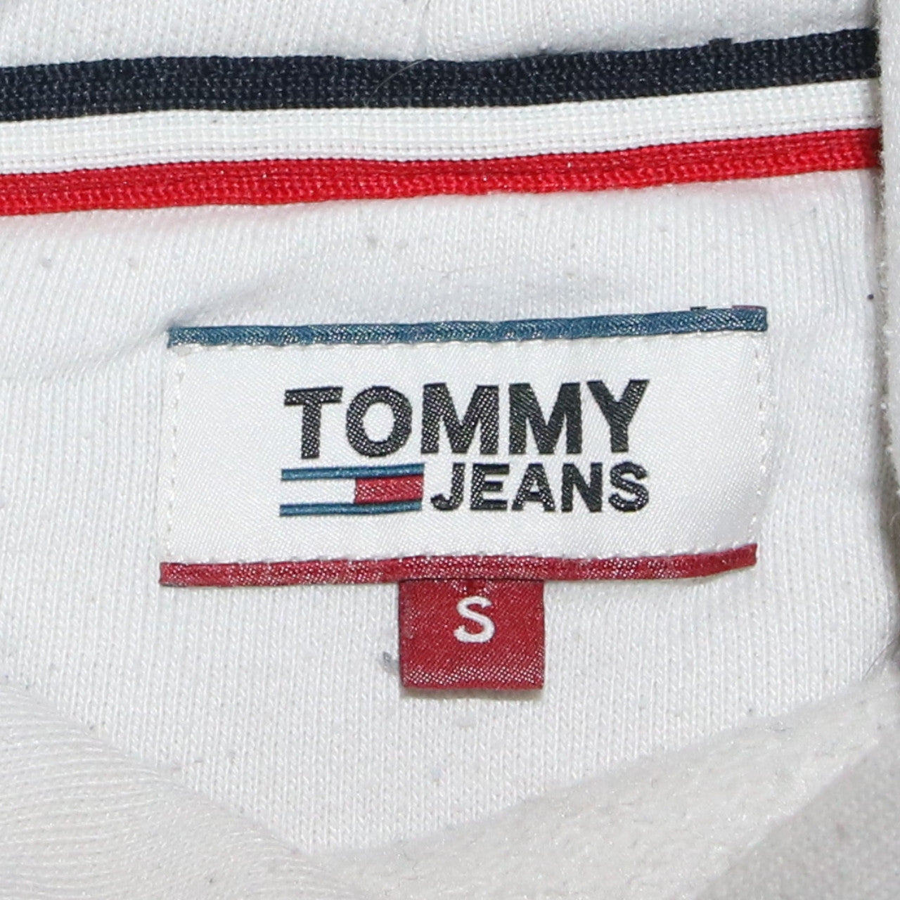 Tommy Jeans Women Beige Small Pullover Hoodie with Logo