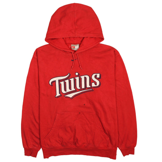 Nike Men's Red XL Pullover Hoodie Twins Logo Sports Fleece