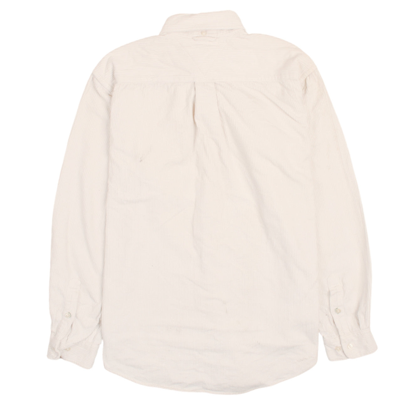 Tommy Hilfiger Men's Beige Corduroy Long Sleeve Button-Up Shirt M