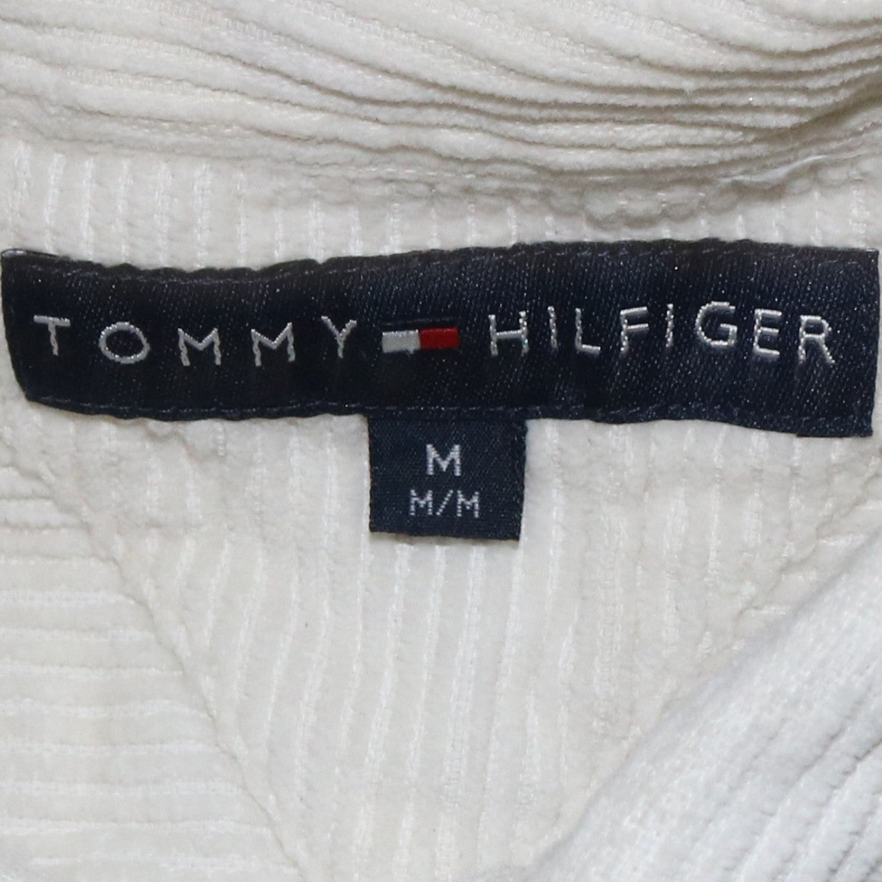 Tommy Hilfiger Men's Beige Corduroy Long Sleeve Button-Up Shirt M