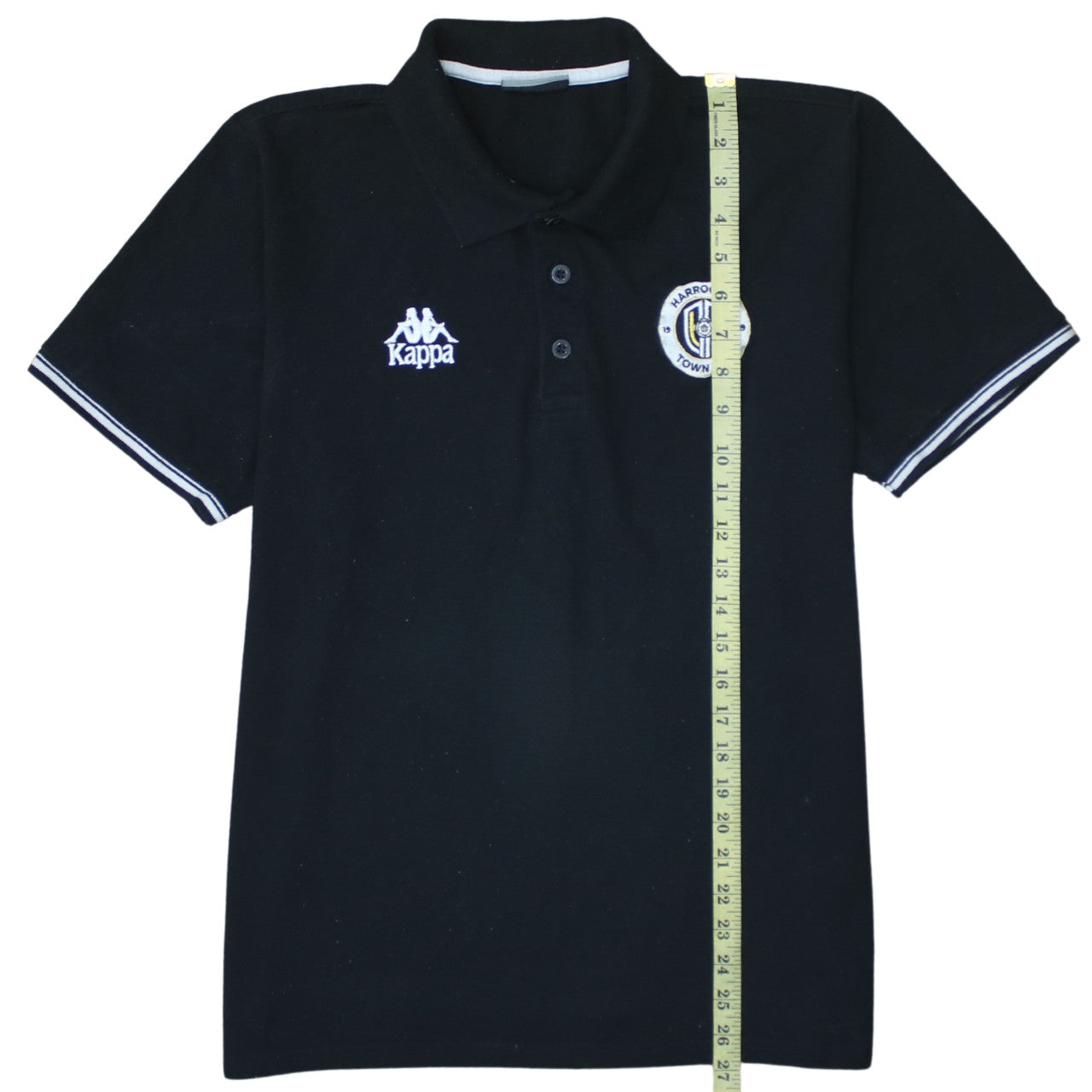 Kappa Men's Black XL Polo Shirt Harrogate Town AFC Embroidered Sports Top