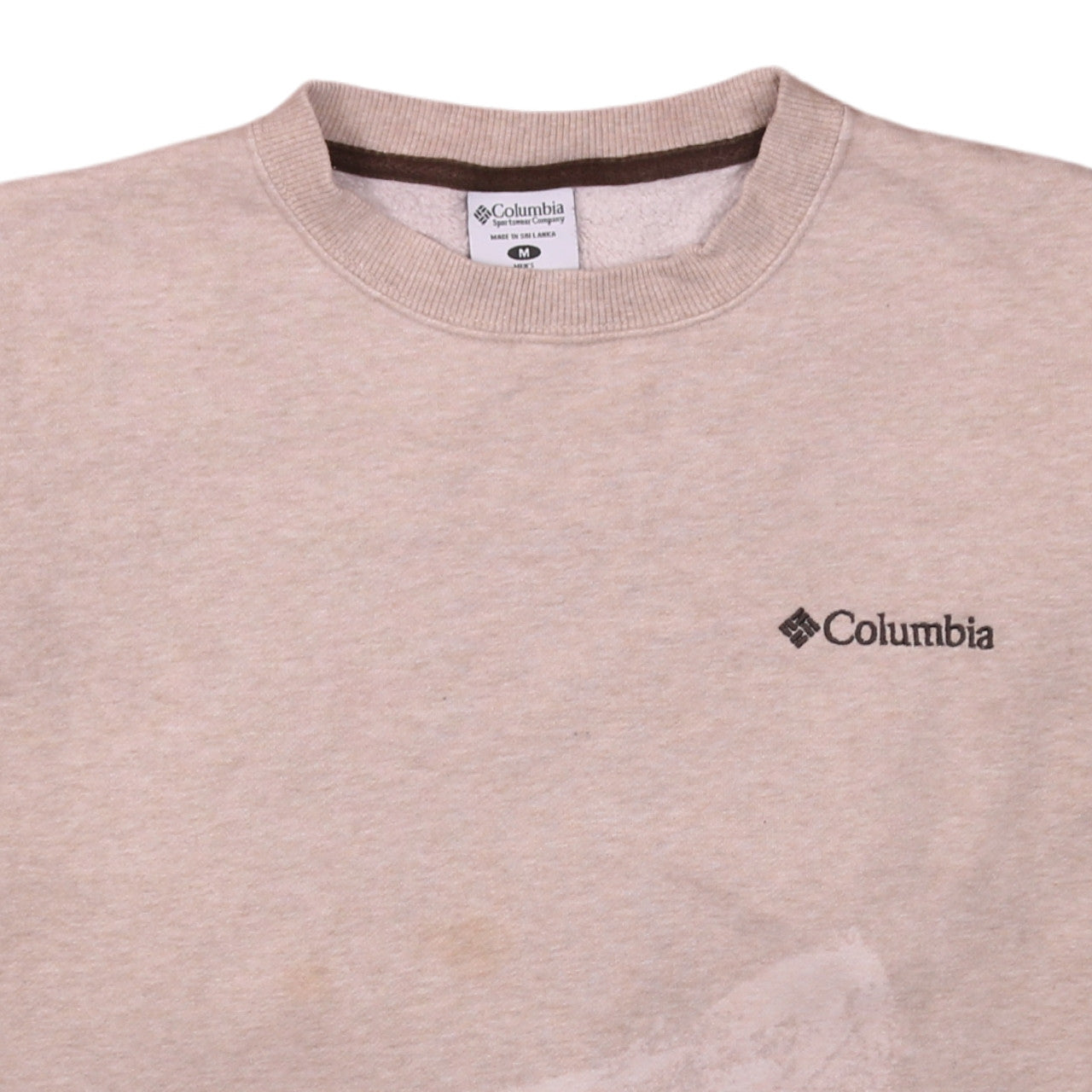 Columbia Men's Beige Pullover Crew Neck Sweatshirt Size M