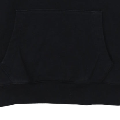 Additional view of Tommy Hilfiger boys’ black pullover hoodie, size 164, logo fleece