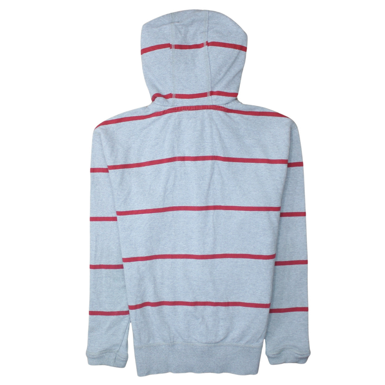 Liverpool FC Men's Grey Full Zip Hoodie Size M with Red Stripes