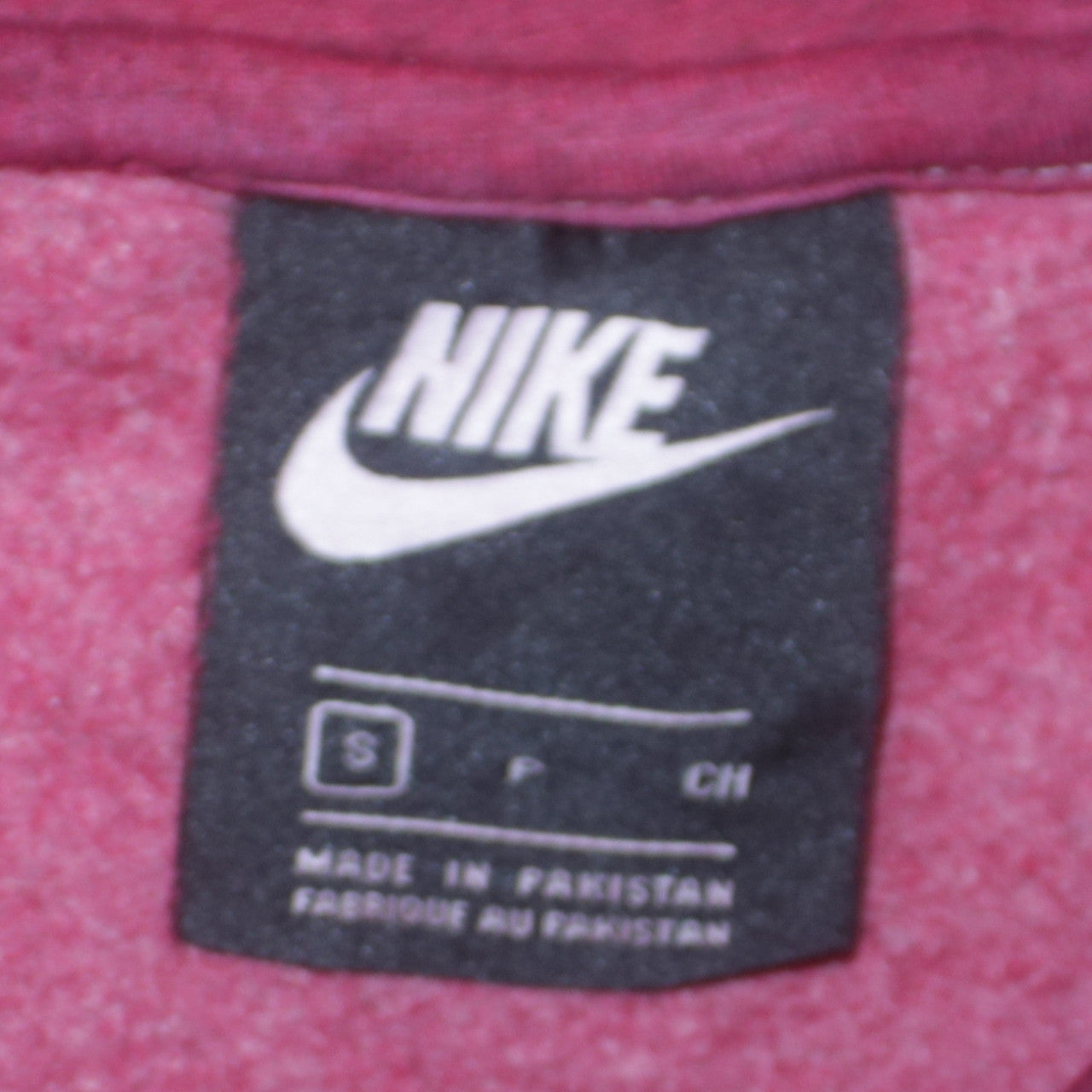 Nike Men's Red Pullover Hoodie Small Cotton Blend Graphic Print