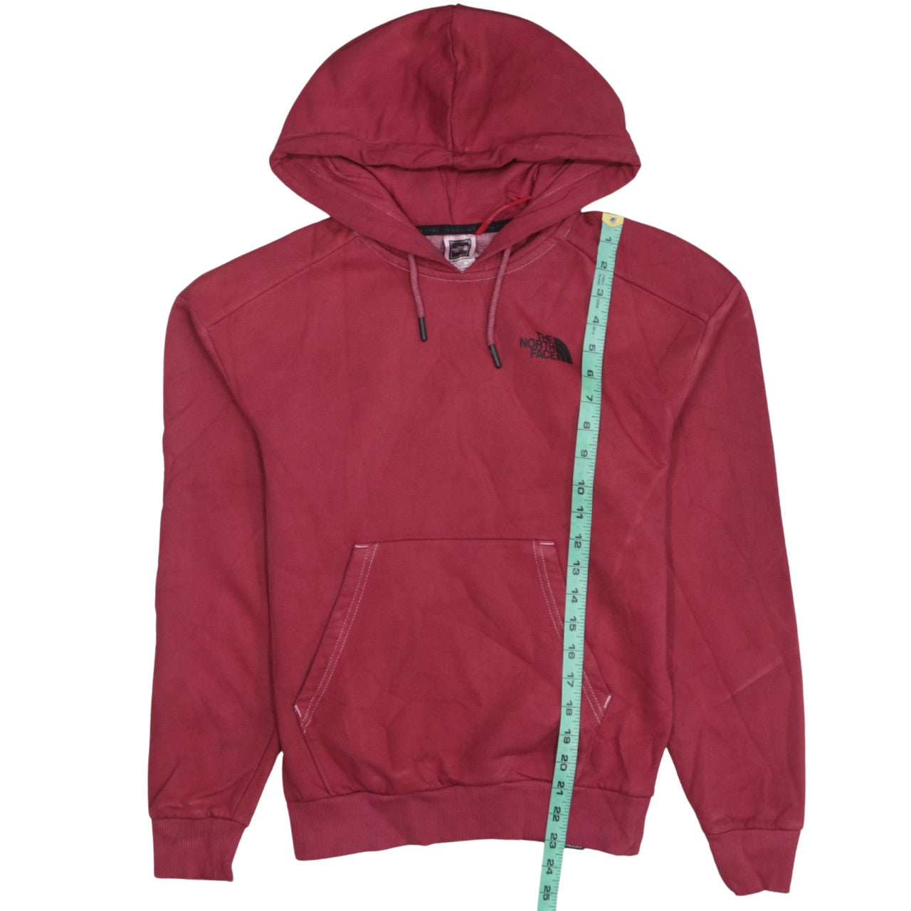 The North Face Womens Red XS Pullover Hoodie Cotton Blend Sweatshirt