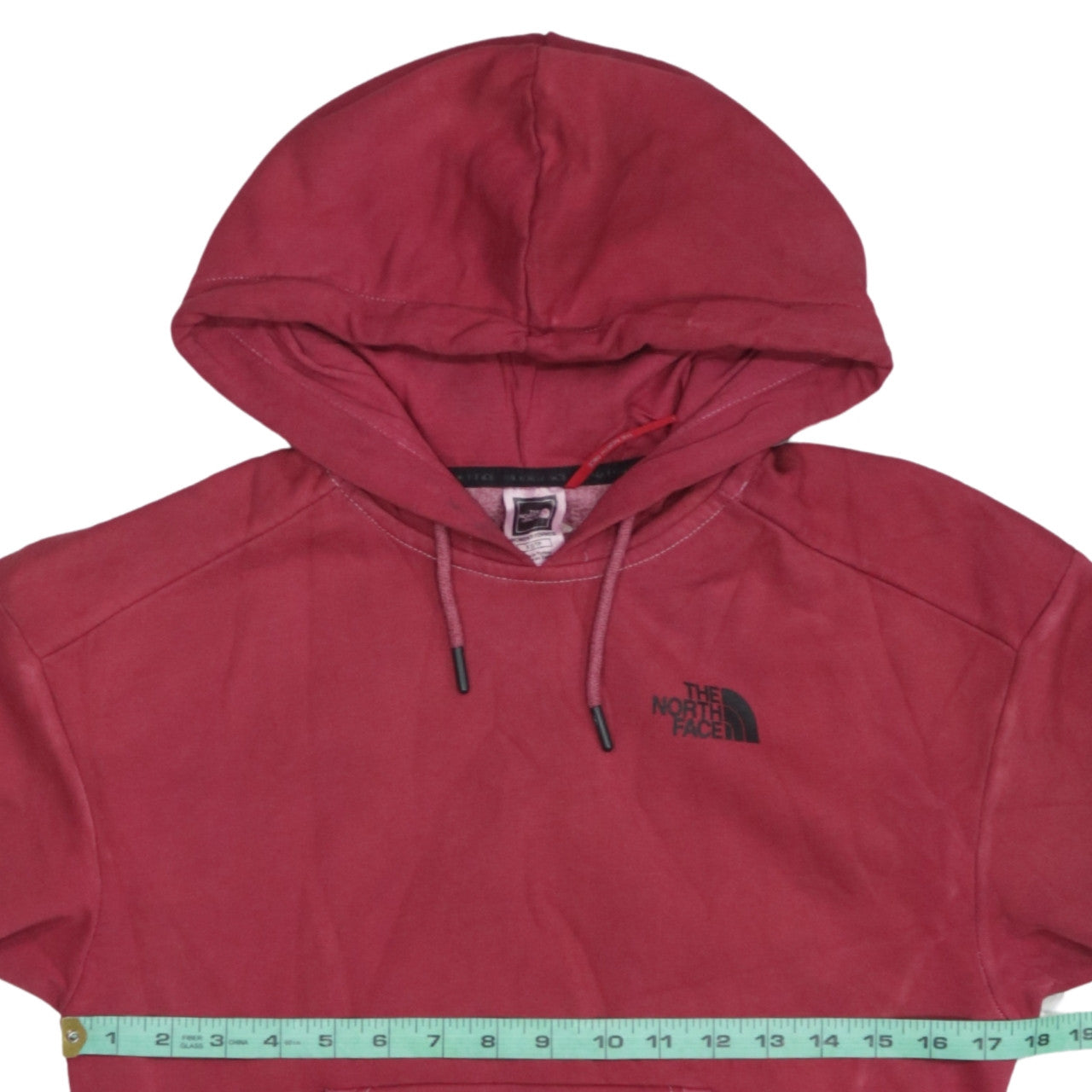 The North Face Womens Red XS Pullover Hoodie Cotton Blend Sweatshirt
