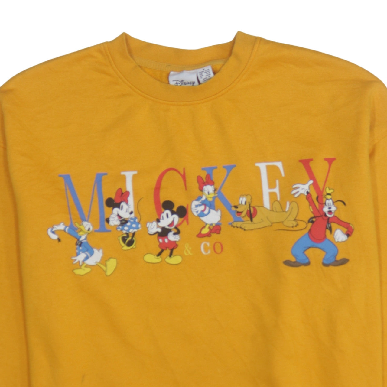 Disney Primark Women Yellow Mickey & Co Sweatshirt Size M 12/14