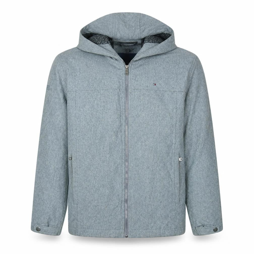 Tommy Hilfiger Men's Grey XL Windbreaker Hooded Jacket