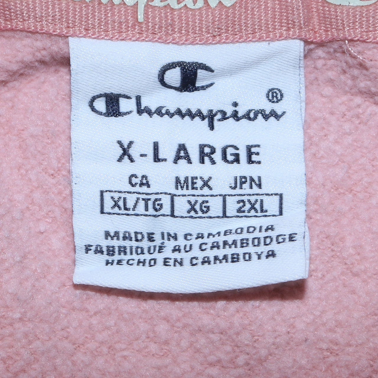 Champion Womens Pink XL Pullover Hoodie Embroidered Logo Sweatshirt