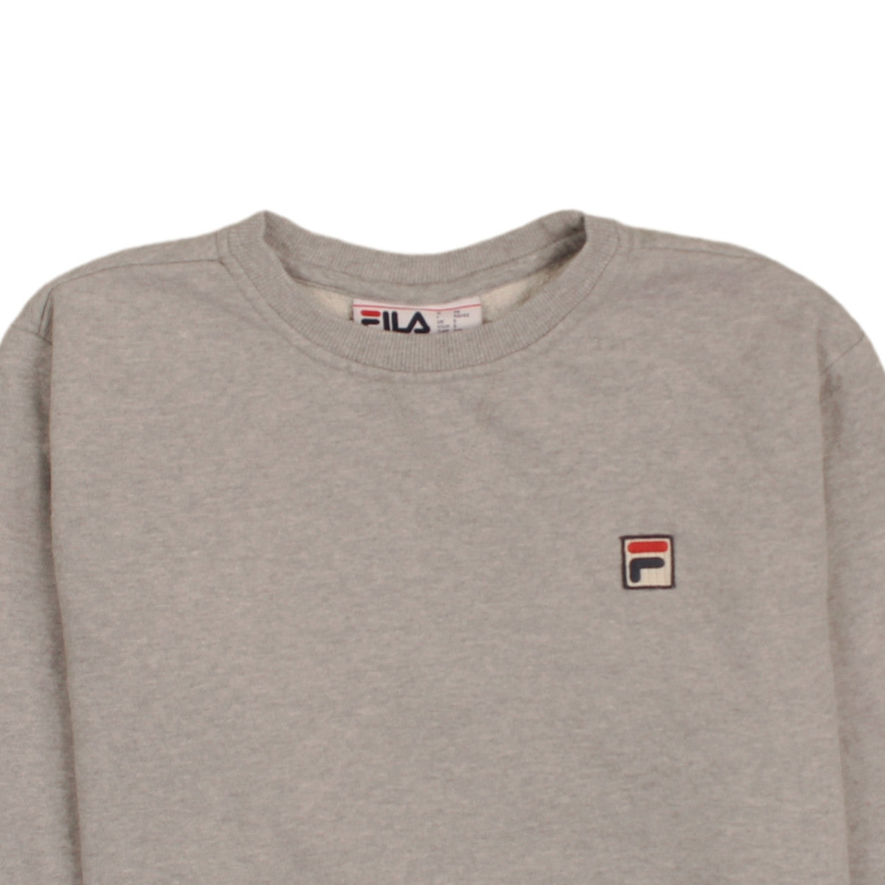 FILA Men's Grey Pullover Sweatshirt Size S Classic Crew Neck